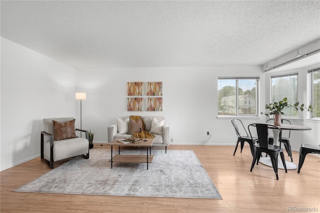 1741 W 131st Ct, Denver, CO 80234 - living room featuring a textured ceiling and wood finished floors