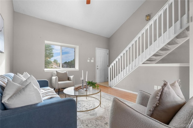 1741 W 131st Ct, Denver, CO 80234 - living area featuring wood finished floors and stairs