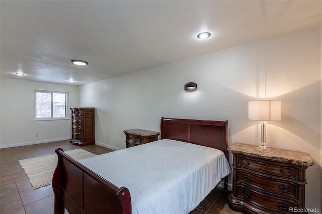 bedroom featuring tile patterned floors