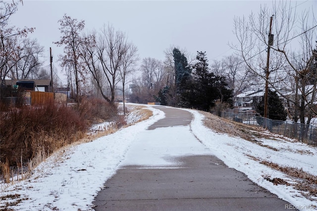 view of road