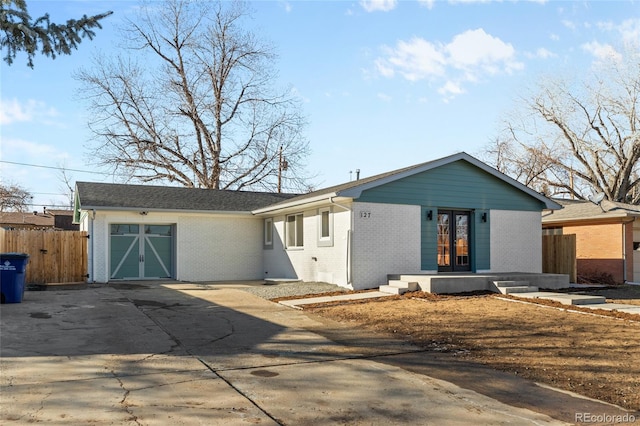 ranch-style house with a garage