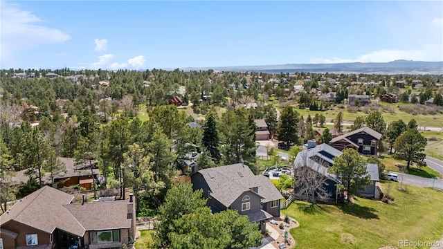 birds eye view of property with a residential view
