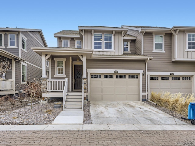 view of front of home featuring a garage