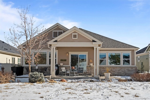 view of front of property with covered porch