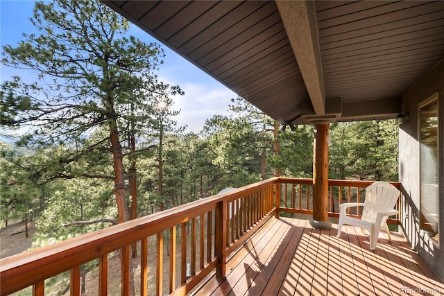 28890 Pinewood Vista Dr, Evergreen, CO 80439 - view of wooden deck