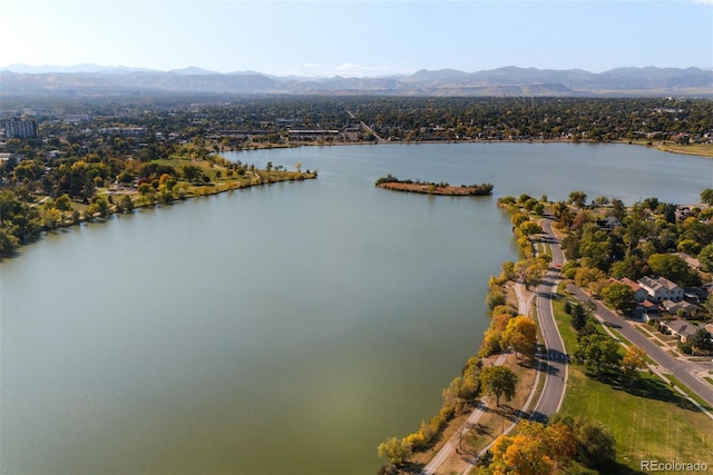 1284 Quitman St, Denver, CO 80204 - aerial view of property's location with a water and mountain view