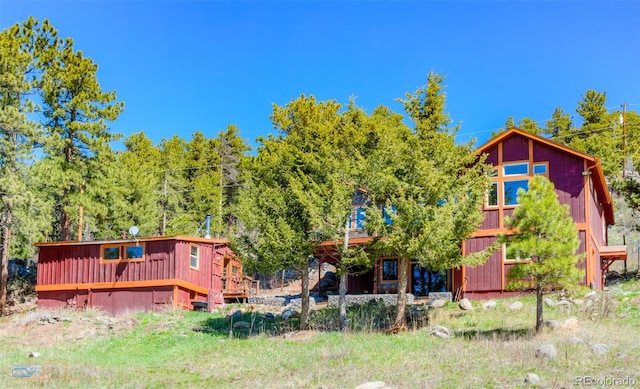 548 Coughlin Meadows Rd, Boulder, CO 80302 - back of house featuring a wooden deck