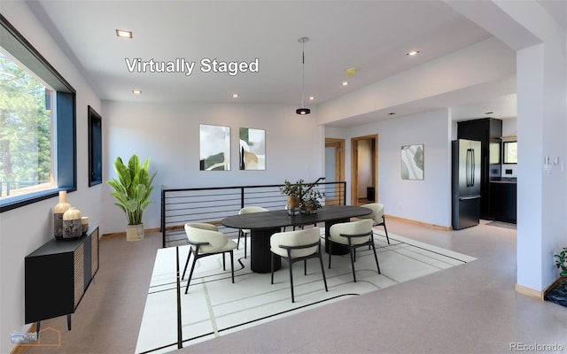 548 Coughlin Meadows Rd, Boulder, CO 80302 - dining room featuring recessed lighting and baseboards