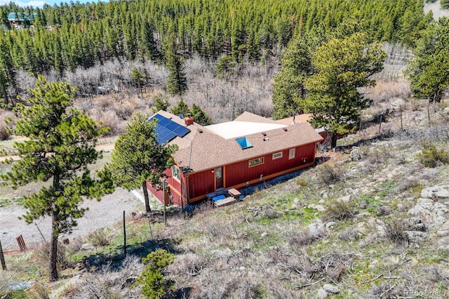 548 Coughlin Meadows Rd, Boulder, CO 80302 - view from above of property featuring a heavily wooded area
