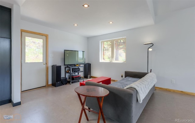 548 Coughlin Meadows Rd, Boulder, CO 80302 - living area with recessed lighting and baseboards