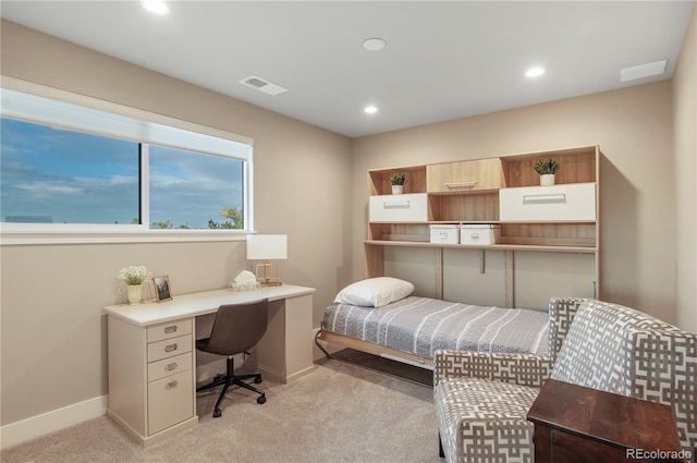 view of carpeted bedroom