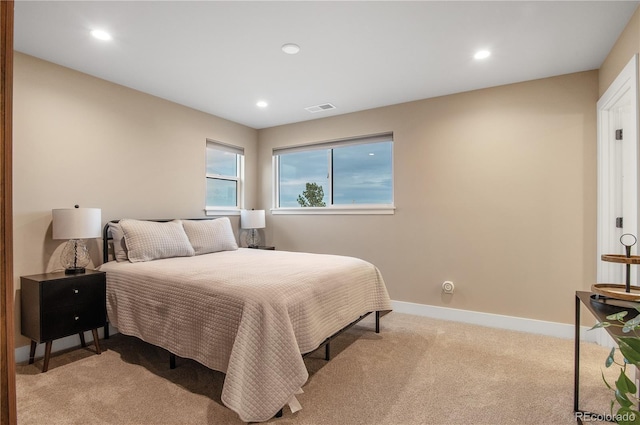 view of carpeted bedroom