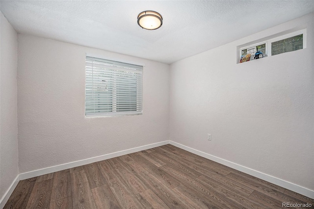 empty room featuring wood-type flooring