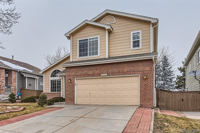 view of front of house featuring a garage