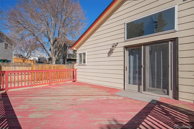 wooden terrace with fence