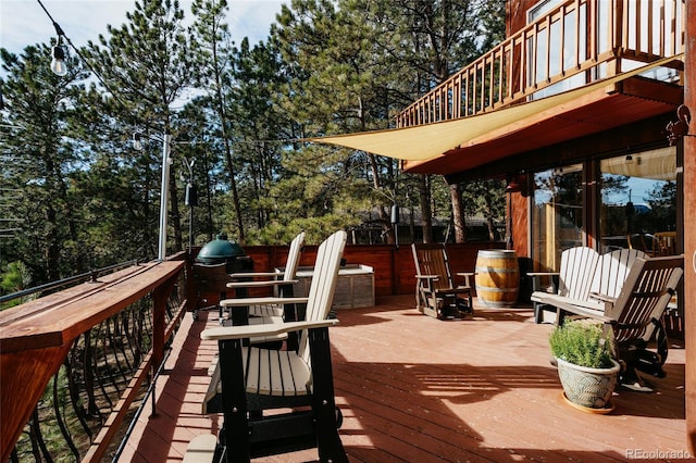 view of wooden terrace