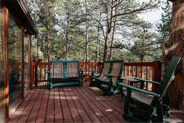 view of wooden terrace