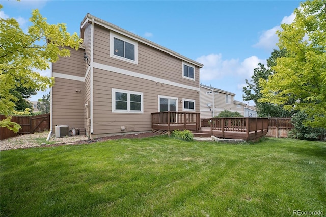 2446 S Gibralter Way, Aurora, CO 80013 - back of house featuring a deck and a fenced backyard
