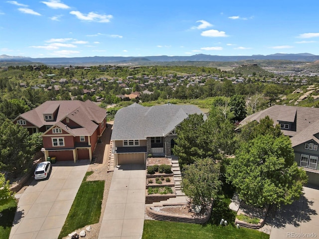 1975 Wild Star Way, Castle Rock, CO 80104 - aerial view of residential area with a mountainous background
