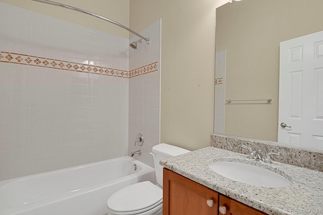 1975 Wild Star Way, Castle Rock, CO 80104 - bathroom featuring toilet, vanity, and shower / washtub combination