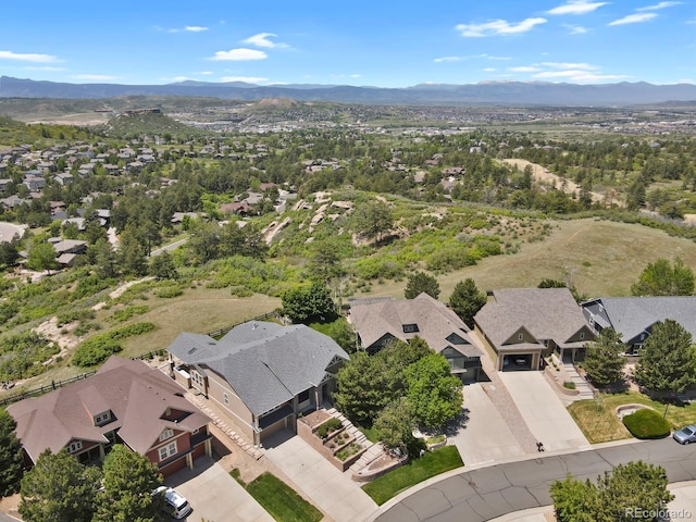1975 Wild Star Way, Castle Rock, CO 80104 - aerial perspective of suburban area with a mountain backdrop
