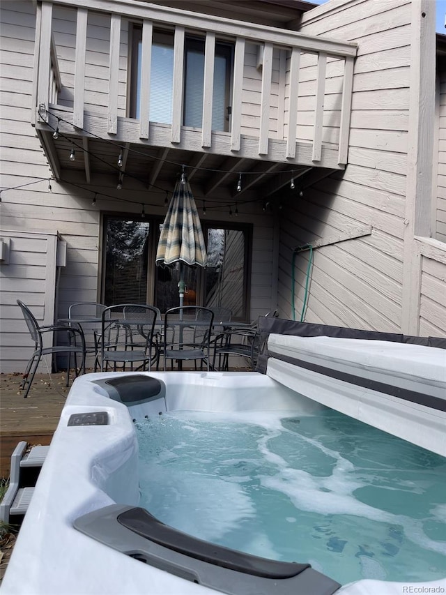 224 Creekside Dr Unit B, Frisco, CO 80443 - view of pool with a wooden deck and outdoor dining space