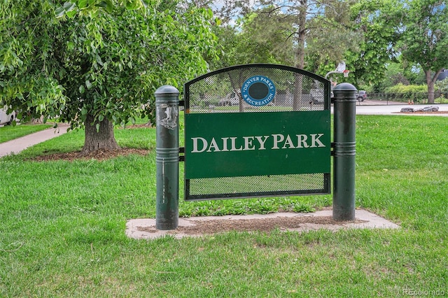 7 Elati St, Denver, CO 80223 - community sign featuring a yard