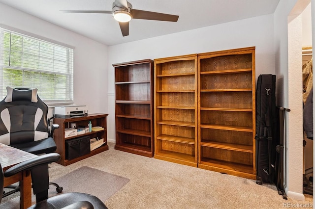 6508 S Garland Way, Littleton, CO 80123 - carpeted home office featuring a ceiling fan