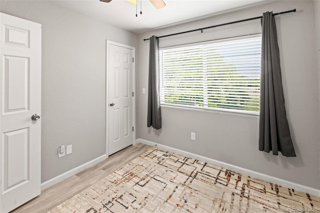 18672 E Chaffee Pl, Denver, CO 80249 - spare room with ceiling fan and light wood finished floors