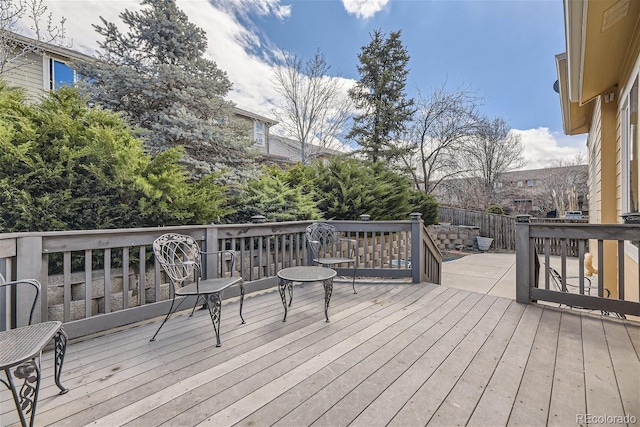 view of wooden terrace