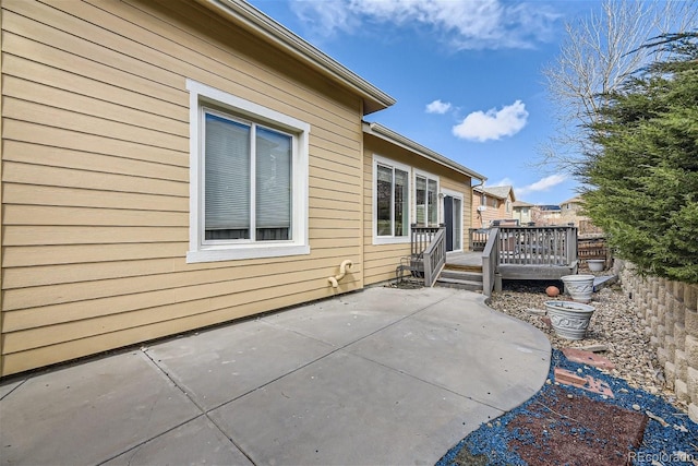 view of patio / terrace with a wooden deck