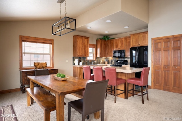 45 County Road 5223 Unit 25B, Tabernash, CO 80478 - dining area with light carpet, recessed lighting, and a chandelier
