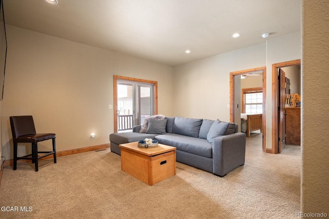 45 County Road 5223 Unit 25B, Tabernash, CO 80478 - living area featuring light carpet and recessed lighting