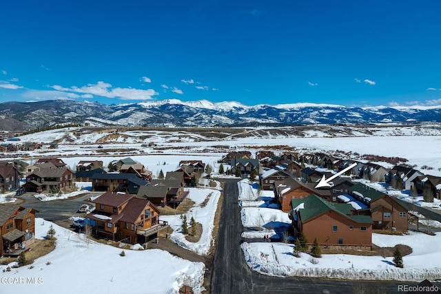 45 County Road 5223 Unit 25B, Tabernash, CO 80478 - snowy aerial view with a residential view and a mountain view