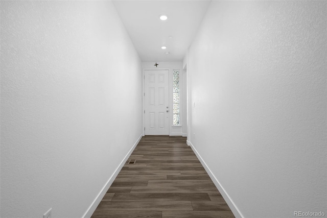 5128 Preserve Pl, Firestone, CO 80504 - hall with recessed lighting and dark wood-style flooring