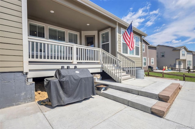 5128 Preserve Pl, Firestone, CO 80504 - porch featuring area for grilling and a residential view
