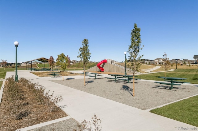 view of community jungle gym