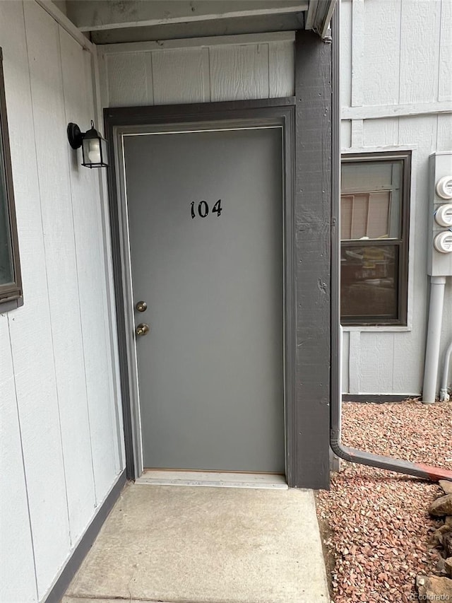 view of doorway to property