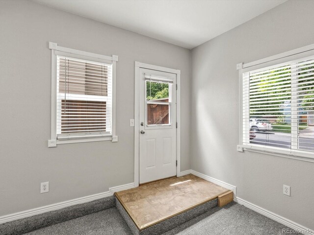 4858 S Quintero Cir, Aurora, CO 80015 - entryway featuring carpet floors and baseboards