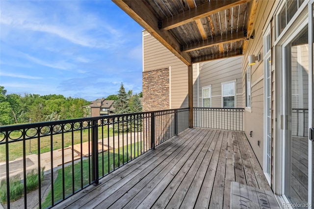 6000 W Floyd Ave Unit 214, Denver, CO 80227 - view of wooden deck