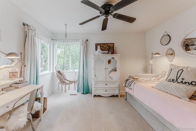 8367 Devinney St, Arvada, CO 80005 - carpeted bedroom featuring a ceiling fan