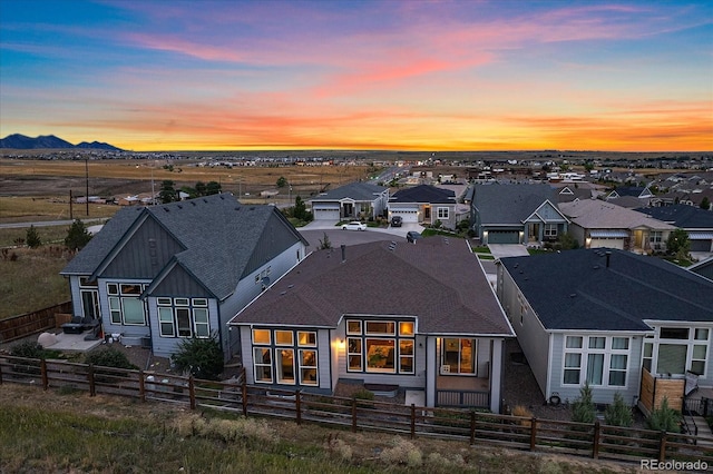 exterior space with a mountain view