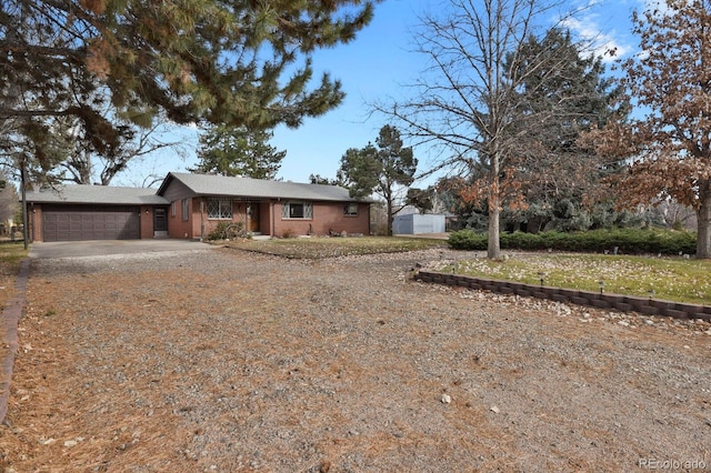 view of front facade with a garage