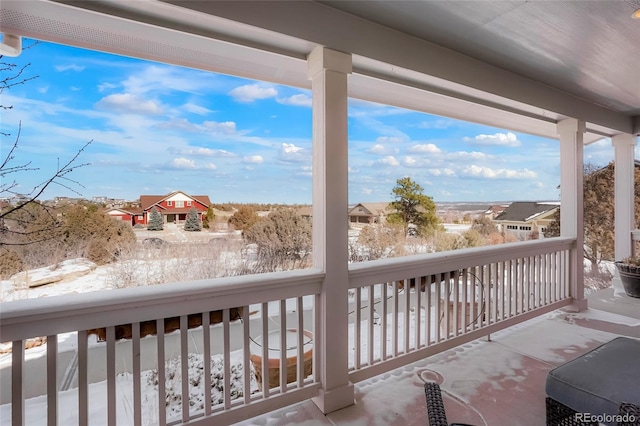 balcony with a residential view