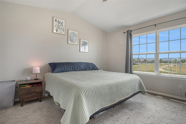 8259 S Fillmore Cir, Centennial, CO 80122 - bedroom with vaulted ceiling, multiple windows, and carpet flooring
