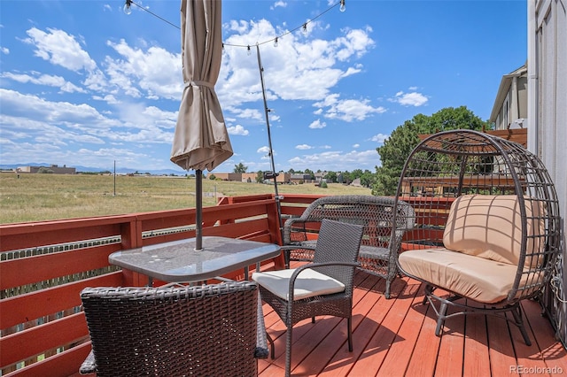 8259 S Fillmore Cir, Centennial, CO 80122 - view of wooden terrace