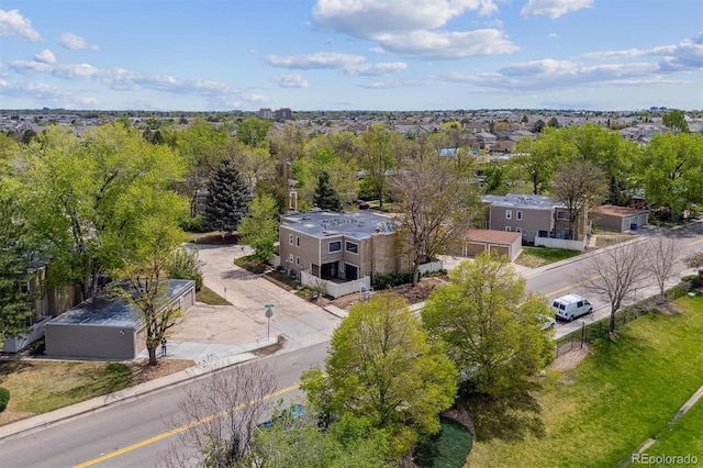aerial view of residential area
