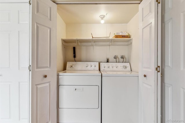 laundry room featuring washer and dryer