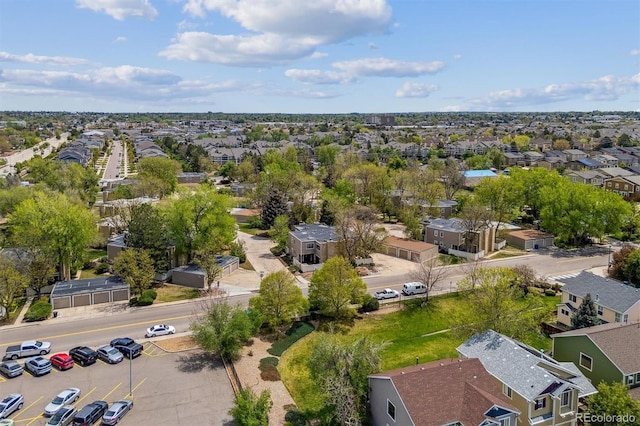 aerial view of residential area