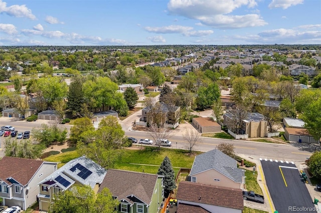 aerial view of residential area